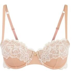 Adore Me Mathilda Contour Plus Cream Lace Bra 40D NWT